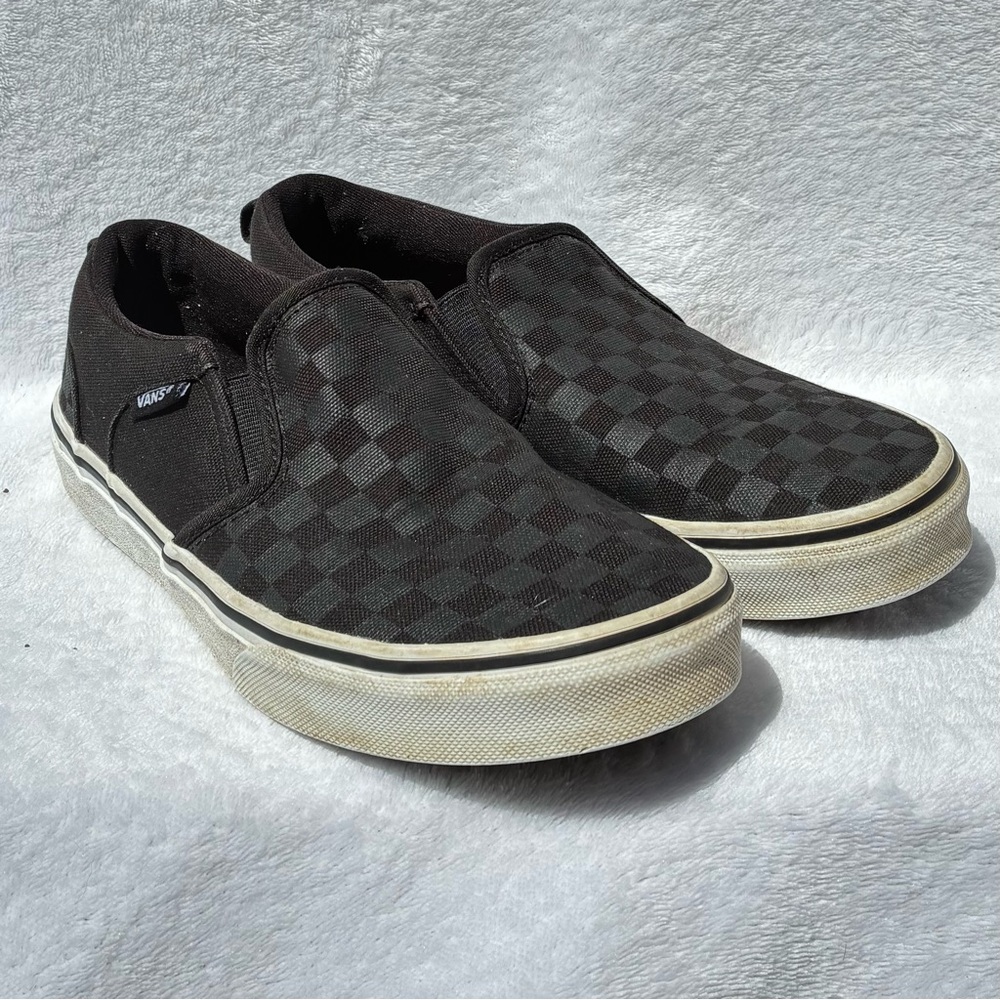 Vans Classic Black Checkered Slip-Ons